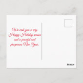 Rote Handschrift 6 Fotos Collage Happy Ferien Postkarte (Rückseite)