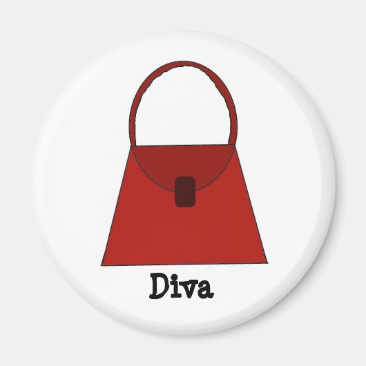 Rote Handtasche - Diva Magnet (Vorne)