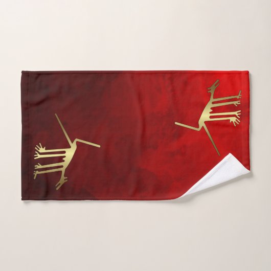 Rote Handtücher mit Tieren (Handtuch)