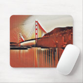 Rote Hängebrücke Mousepad (Mit Mouse)