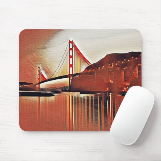 Rote Hängebrücke Mousepad (Mit Mouse)