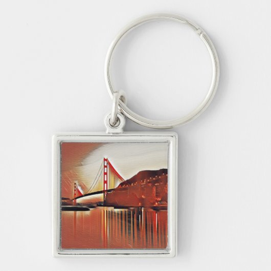 Rote Hängebrücke Schlüsselanhänger (Vorne)