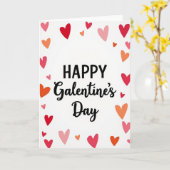 Rote Happy Galentines Day Karte (Gelbe Blume)