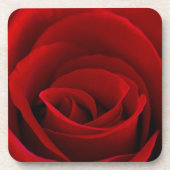 "Rote" harte PlastikUntersetzer mit Untersetzer (Vorderseite)