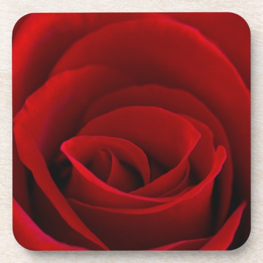 "Rote" harte PlastikUntersetzer mit Untersetzer (Vorderseite)