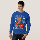 Rote hässliche Weihnachtsstrickjacke Hillary Sweatshirt (Vorne ganz)