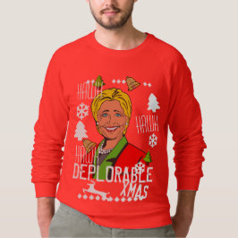 Rote hässliche Weihnachtsstrickjacke Hillary Sweatshirt