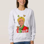 Rote hässliche Weihnachtsstrickjacke Hillary Sweatshirt (Vorderseite)