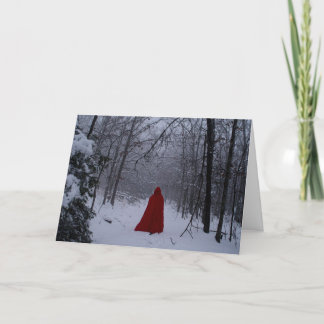 Rote Haube Feiertagskarte