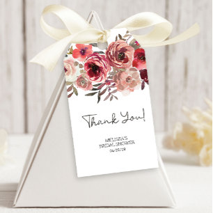 Rote Hauch Rosen Hochzeit Geschenkanhänger