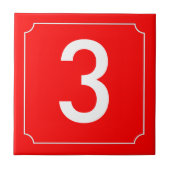 Rote Hausnummer Fliese (Vorderseite)