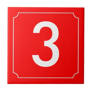 Rote Hausnummer Fliese