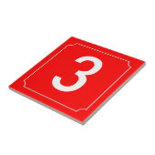 Rote Hausnummer Fliese (Seite)