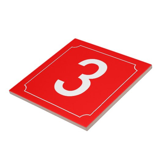 Rote Hausnummer Fliese (Seite)