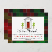 Rote Haustür Änderung der Adresse, die wir verscho Ankündigungspostkarte (Vorne/Hinten)