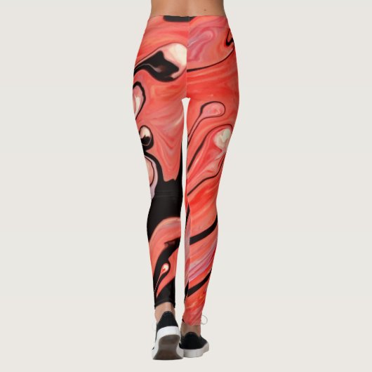 rote Haut Leggings (Rückseite)