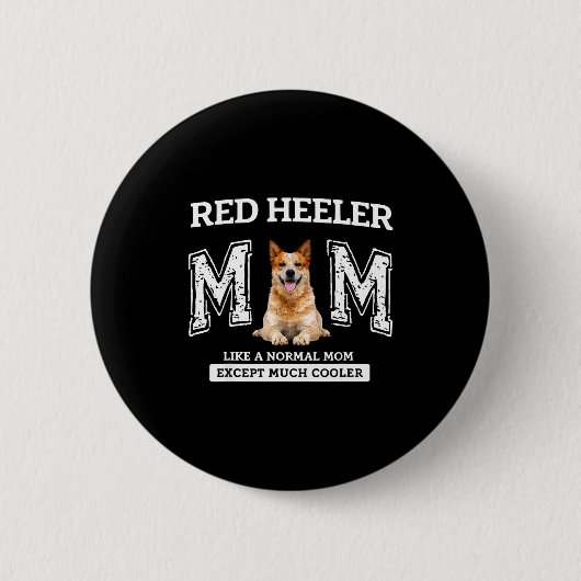 Rote Heeler-Mutter wie eine normale Mutter, außer Button (Vorderseite)