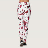 Rote Heelse, Modeaccessoires Muster. Leggings (Rückseite)