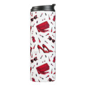 Rote Heelse, Modeaccessoires Muster. Thermosbecher (Nach links gedreht)