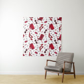 Rote Heelse, Modeaccessoires Muster. Wandteppich (Beispiel (Horizontal))