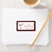 Rote, heilige, lustige Rentiere Adressaufkleber (Insitu)