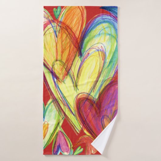 Rote Heilkräuter Kunst Handtuch Badehandtuch (Badehandtuch)