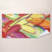 Rote Heilkräuter Kunst Handtuch Badehandtuch (Badehandtuch)