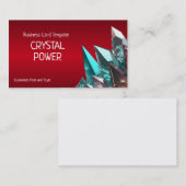 Rote Heilkristalle - MineralQuarzkristalle Visitenkarte (Vorne/Hinten)