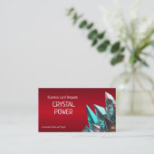 Rote Heilkristalle - MineralQuarzkristalle Visitenkarte (Stehend Vorderseite)