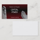 Rote Heilkristalle - MineralQuarzkristalle Visitenkarte (Vorne/Hinten)