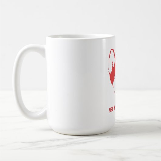 Rote heisere Revolutions-Tasse Kaffeetasse (Links)