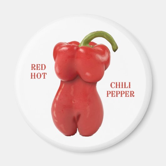 Rote Heiße Chili Paprika Magnet (Vorne)
