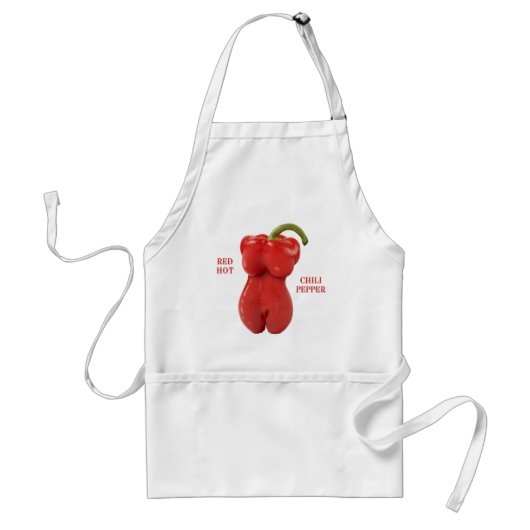 Rote Heiße Chili Paprika Schürze (Vorne)