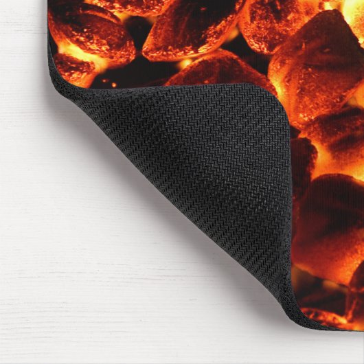 Rote, heiße Kohlen Mousepad (Ecke)