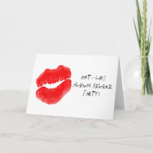 Rote heiße Lippen I Einladung