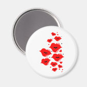 Rote heiße Lippen Magnet (Vorderseite/Rückseite)