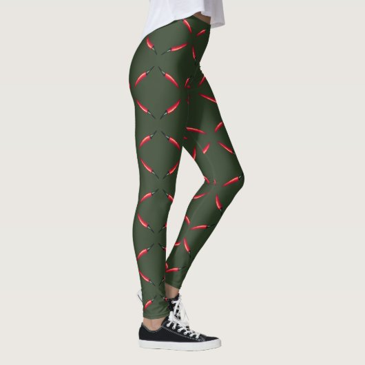 Rote heiße Paprikaschoten Leggings (Rechts)