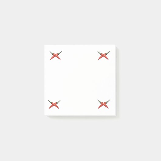 Rote heiße Paprikaschoten Post-it Klebezettel (Vorderseite)