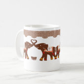 Rote Hennastrauch-Elefant-Liebe-Tasse Kaffeetasse (Vorderseite Links)