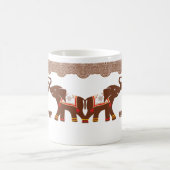 Rote Hennastrauch-Elefant-Liebe-Tasse Kaffeetasse (Mittel)