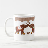 Rote Hennastrauch-Elefant-Liebe-Tasse Kaffeetasse (Links)
