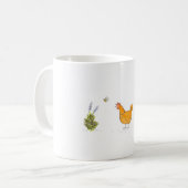 Rote Henne im Garten Kaffeetasse (Vorderseite Links)