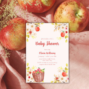 Rote Herbst-Apfel, Augapfel Gärtnerei-Baby-Party Einladung