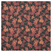 Rote Herbstahornblätter auf Schwarz Stoff (Muster)