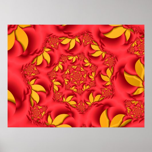 Rote Herbstblätter Poster (Vorne)