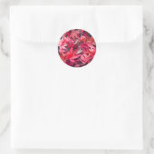 Rote Herbstblätter Runder Aufkleber (Tasche)