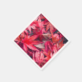 Rote Herbstblätter Serviette (Ecke)