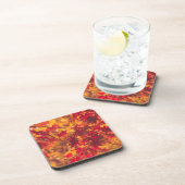 Rote Herbstfarbe Getränkeuntersetzer (Rechte Seite)