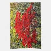 Rote Herbstmalerei Kunst Küche Handtuch (Vertikal)