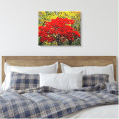 Rote Herbstmalereien Kunst - überzogene Leinwand (Insitu (Schlafzimmer))